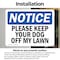 Signmission Please Keep Your Dog Off My Lawn, 5 in W x Rectangle, Vinyl Decal OS-2PACK-NS-D-35-L-17501 - alternate 2